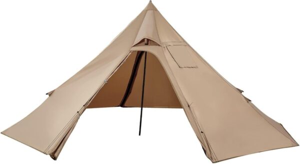 Hot Tent for 2 Person, Winter Tipi Tent with Stove Jack, Waterproof Canvas Camping Tents, 4 Season Shelter for Hiking Backpacking - S Size