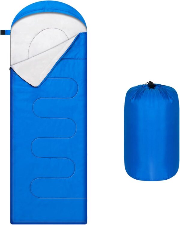 Sleeping Bags Portable Waterproof Camping Sleeping Bag for Adults Kids 4 Seasons Cold Weather or Warm Backpacking Hiking Mountaineering Indoor Outdoor Use