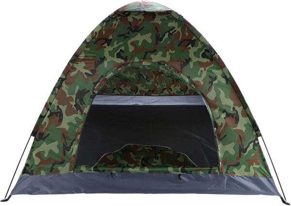 Camping Dome Tent, 3-4 Person Waterproof Windproof Easy Setup Spacious Family Tents with Carry Bag Rain Fly for Hiking Backpacking Traveling Glamping Beach Camouflage