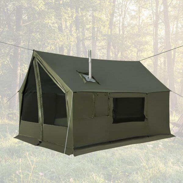 Large Hammock Hot Tents with Stove Jack, Portable Winter Wall Tent for Camping, Waterproof & Windproof 4 Season Cabin for 2-3 Person Family Hiking Fishing Hunting Outdoor(No Pole)